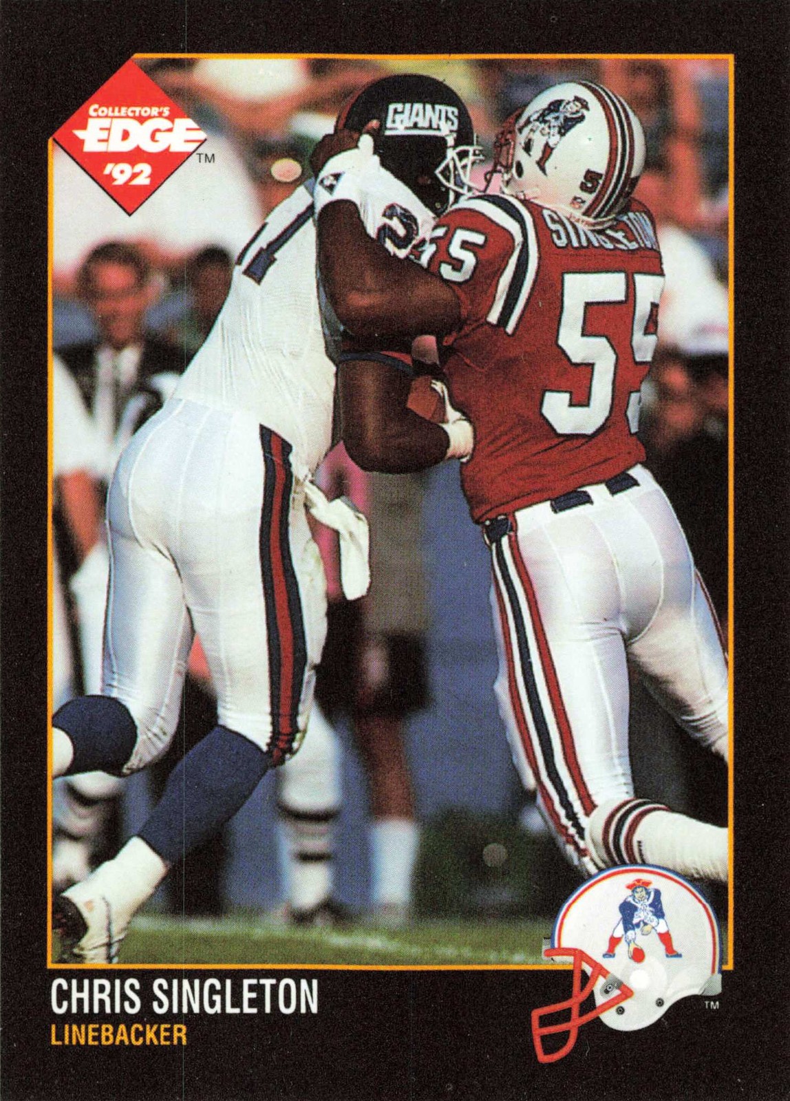 Chris Singleton 1992 Collector's Edge #103 New England Patriots