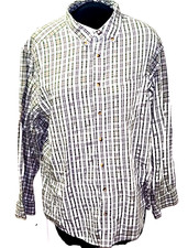 George Dress Top Men's Plus Size 2X Green Big Tall L/S Plaid Ships from USA