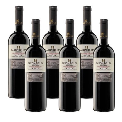 Baron de Ley Reserva Rioja 6er Weinpaket (6x0,75l)   Spanischer Rotwein Barrique