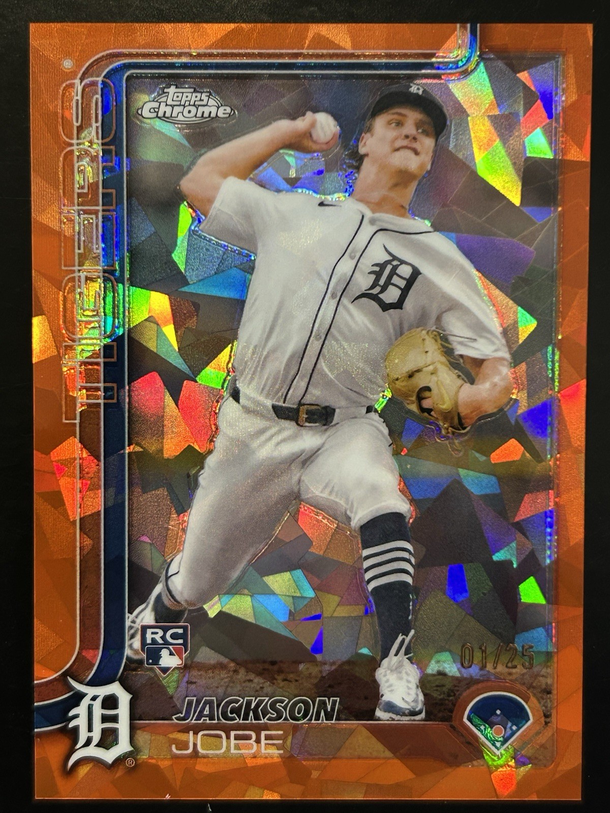 Rookie 2025 Topps Chrome Sapphire Edition #249 Jackson Jobe Orange #/25