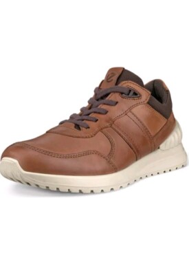 Ecco Astir Lite Lace Mink Brown Leather Sneaker Fluidform EU 44 Men's 10 - 10.5