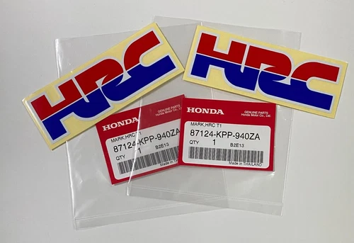 2X Genuine Honda Mark HRC T1 Racing Stickers Decals