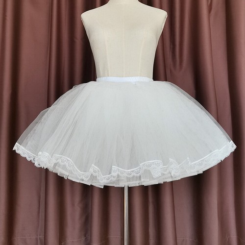 Lady Girl Mesh Tutu Skirt Organza Petticoat Crinoline Lolita Underskirt Swing - Picture 6 of 12