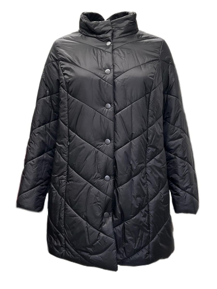 Quilted Coat Marina Rinaldi Down Coat Marina Rinaldi Black Pantone