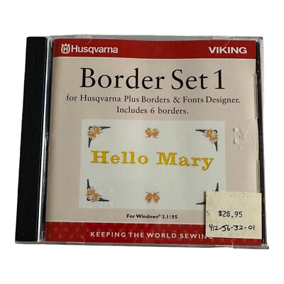 Border Set 1 Husqvarna Viking Plus Borders & Font Designer Software for Windows
