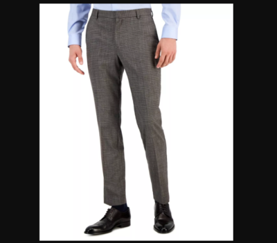 Tommy Hilfiger Tate Mens 40x32 Modern Stretch Performance Dress Pants Brown  Golf | eBay