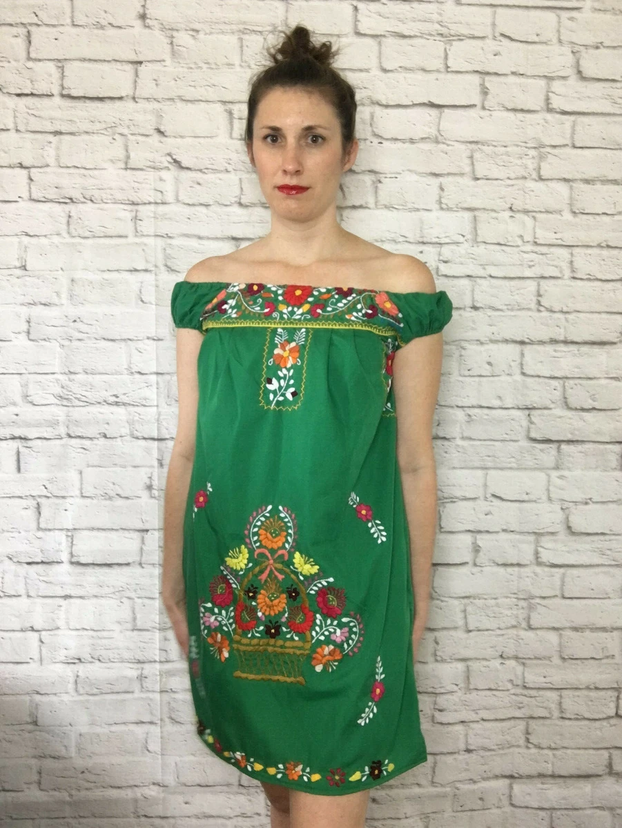 Green mexican clearance dress