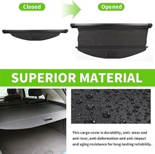 For Jeep Cherokee 2019-2022 2023 Luggage Cargo Cover Shield Security Trunk Shade