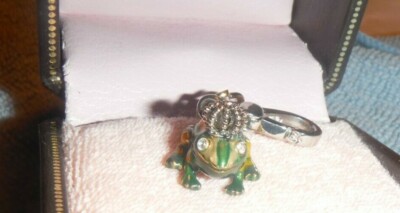 Y2K Juicy Couture Armband Charm - Silber Prinz Frosch - RAR Sammlerstück