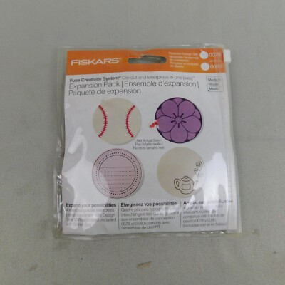 Fiskars 0078 008 Fuse Creativity System Die Cut Expansion Pack Round Medium 5895