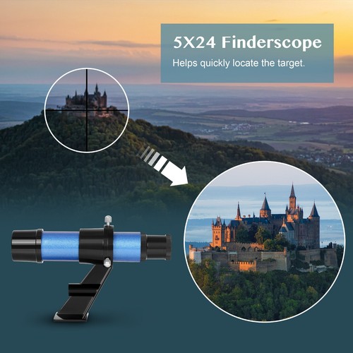 70mm Astronomy Telescope For Beginners Kids with Adjustable Tripod Backpack - Picture 5 of 10