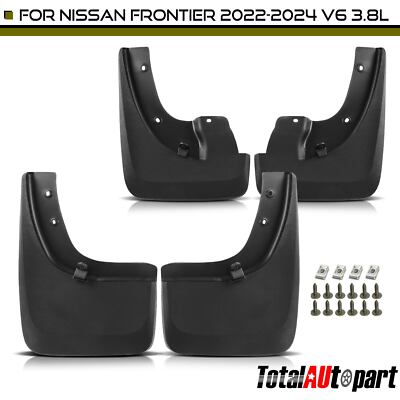 4Pcs Mud Flaps Splash Guards for Nissan Frontier 2022-2024 3.8L Front and Rear