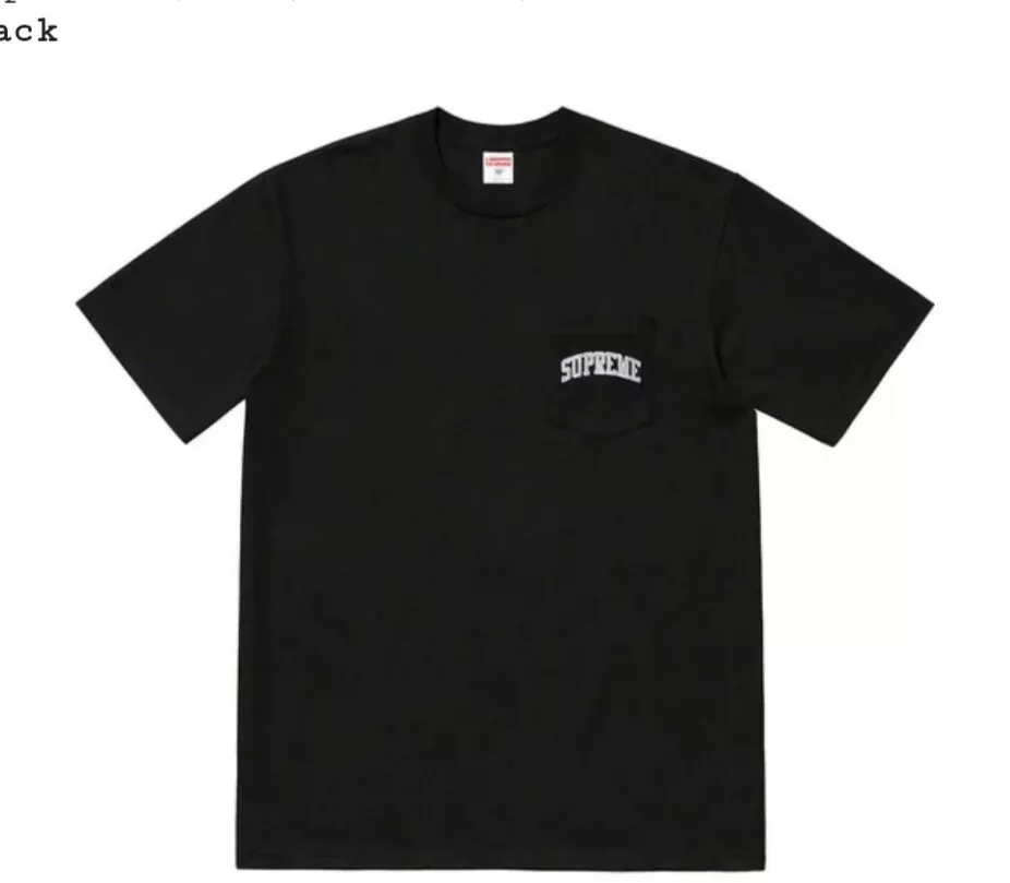 Supreme: NFL Raiders'47, Pocket Tee, Black, Large, New and Sealed