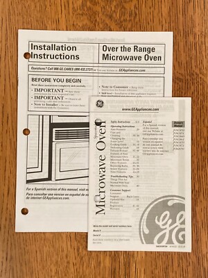 GE Spacemaker Microwave Oven Owner's Manual &amp; Installation Instructions | eBay
