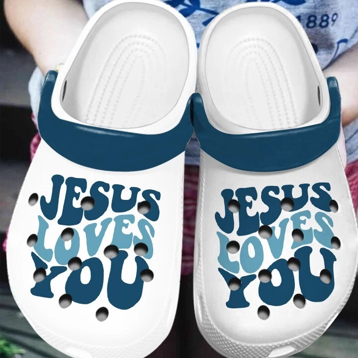 Jesus Loves You Clogs Shoes
