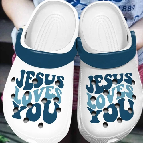Jesus Loves You Clogs Shoes
