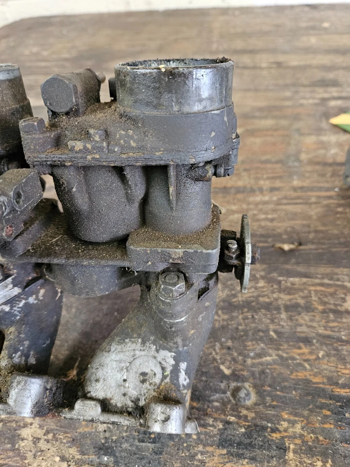 Carburador triple Solex colector Saab 96 2 tiempos 3 cilindros motor carburador OEM Foto 3 de 4