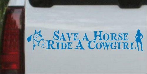 Calcomanía Pegatina Save a Horse Ride a Cowgirl Coche o Camión Ventana Laptop - Imagen 23 de 32
