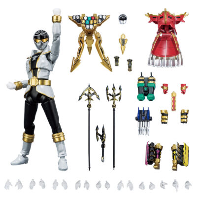 Bandai Exclusive Shodo Super Power Rangers Megaforce Gokaiger Gokai Silver Pack