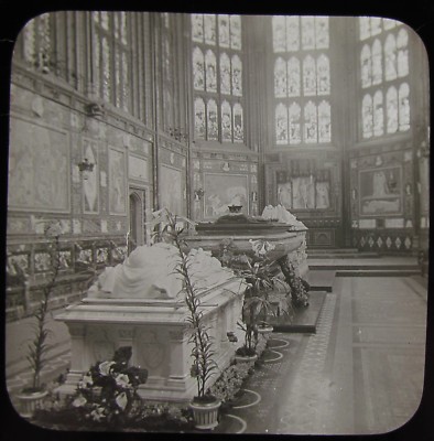 Glas magische Laterne Dia ALBERT MEMORIAL WINDSOR CASTLE C1890 VIKTORIANISCHES FOTO