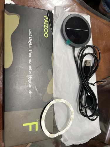 PAIZOO Fish Tank Digital Thermometer Accurate LED Display to ±0.9°F Tank Ther...