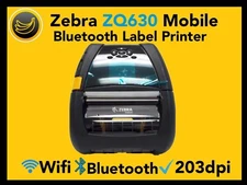 Zebra ZQ630 Mobile Bluetooth Label Printer/ Includes Battery and AC Adapter 🔥⭐️