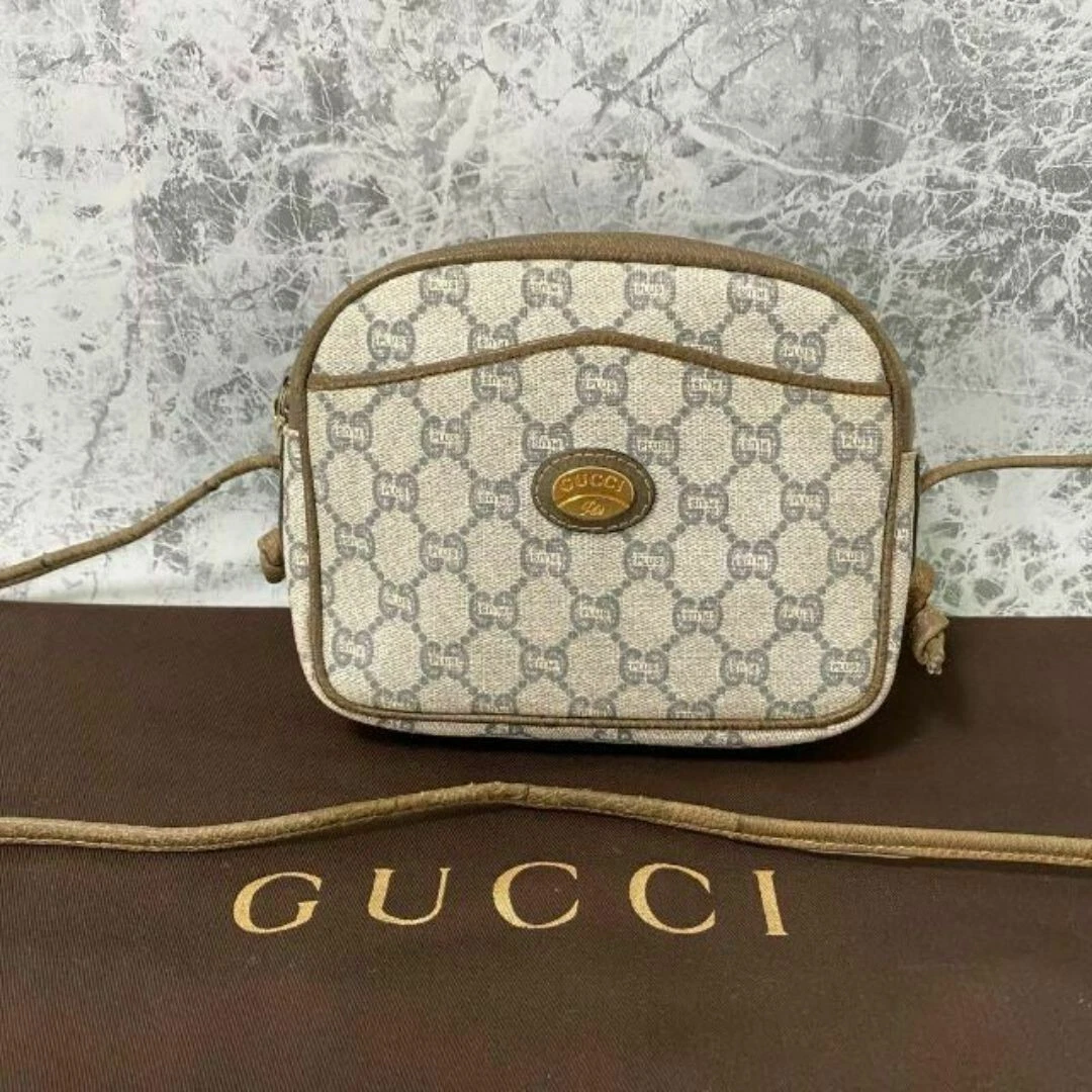 Sac bandoulière GUCCI GG Supreme pochette marron beige cuir bandoulière du Japon