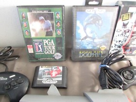 Sega MK-1631 Genesis 1 Console 4 controllers Games Gun Bundle Parts Only t8