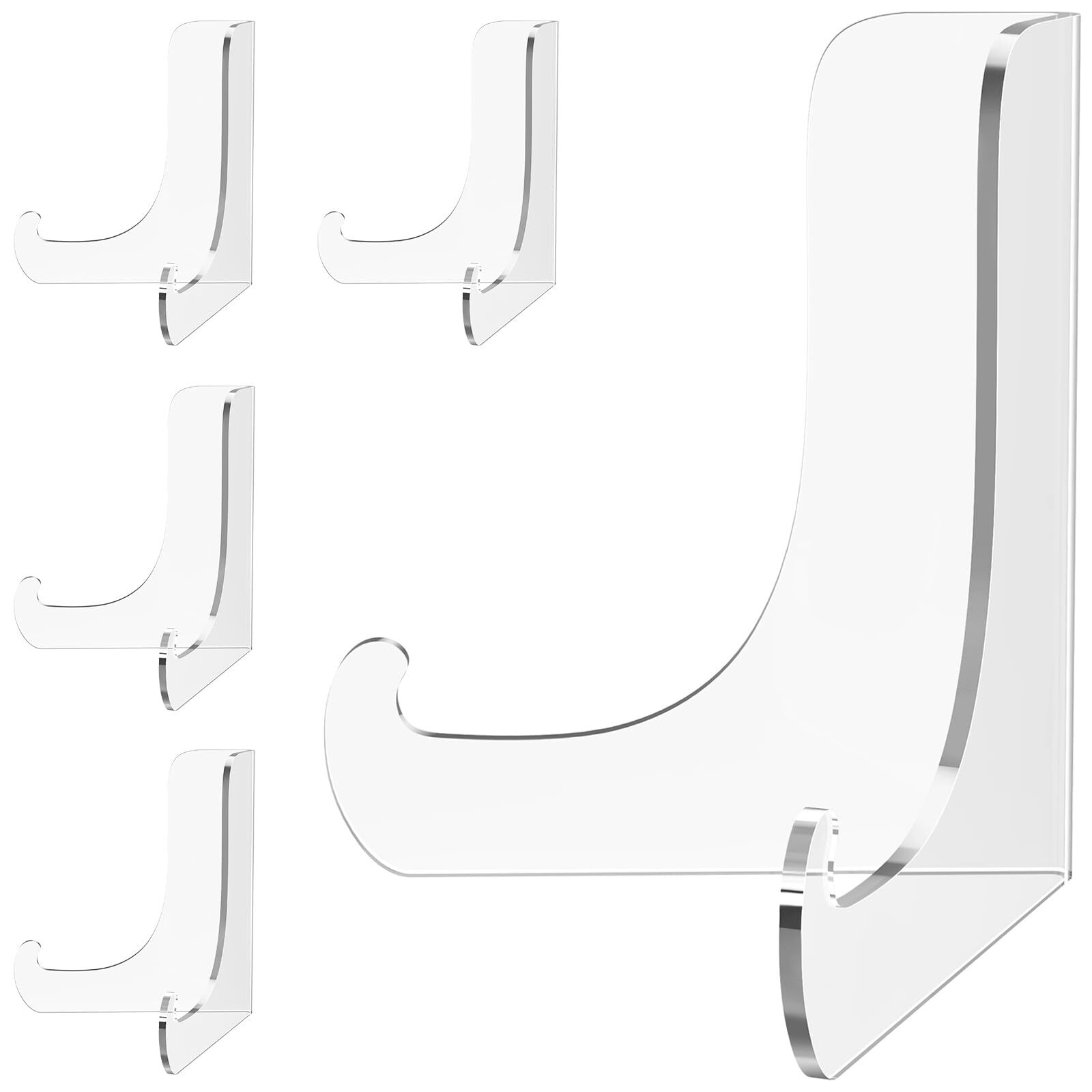 5 Pack Acrylic Display Stand Plate Stand for Display Clear 5 Pack/ 3 Inch