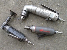 Chicago Pneumatic Sioux Tools & Ingersoll Rand Lot Of 3 Air Die Grinders & Drill