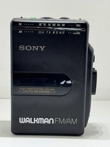 Sony Walkman WM-F2061 AM/FM Radio Cassette Player RADIO WORKS UNKNOW IF CASSETTE