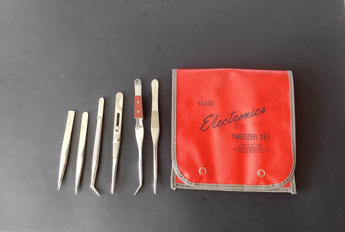 Snap-on YA456 Electronics Tweezer Set 6 Pieces COMPLETE USA Free