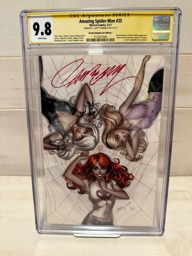 Amazing Spider-Man #25 - CGC 9.8 SS - J. Scott Campbell .com  Variant Cover C