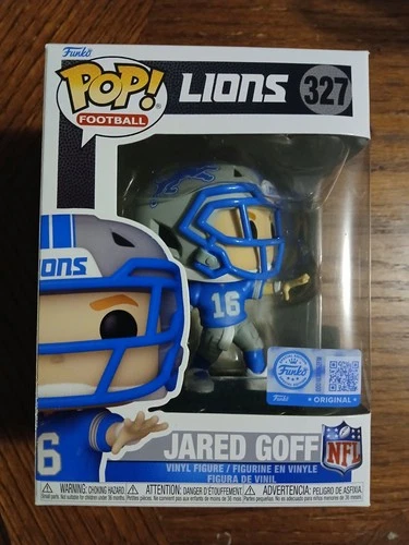 Funko Pop Exclusive NFL Detroit Lions Jared Goff Vinyl Figure with Protect