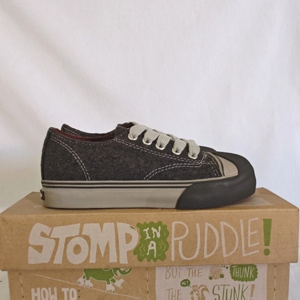 Morgan & Milo Tanner Wooly Sneaker Kids Size 11.5 Gray Lace Up Casual Unisex - Image 2 of 4