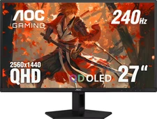 AOC - 27QD-OLED, QHD, 240hz, G-Sync Compatible, .03ms, Gaming Monitor - Black