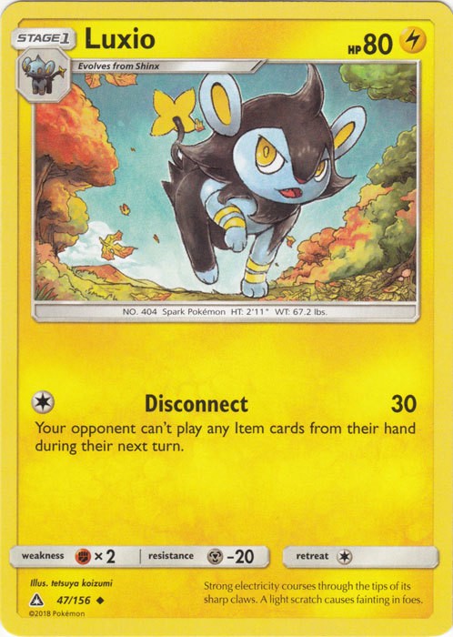 Luxio - 47/156 - Uncommon (Mp) Ultra Prism - Lightning Pokémon