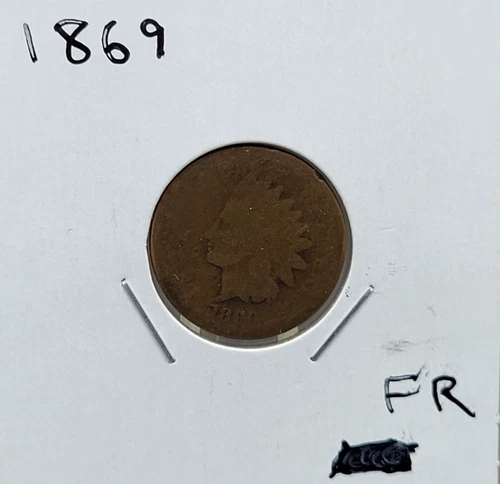 1869 U.S. Indian Head Penny Cent Type Coin Semi Key Date