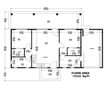 Custom Modern Cottage House Plan 2 Bedroom & 2 Bathroom With Garage & Free CAD