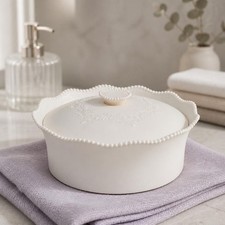 Vintage Avon Here's My Heart Beauty Dust Box with Powder Puff Trinket Vanity