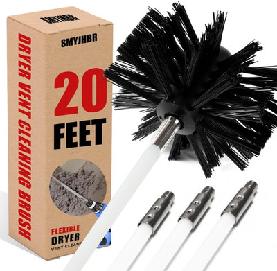 Particle Furnace Cleaning Brush, 4''/6'' Brush,Chimney Brush,Dryer Vent Cleaner Ki