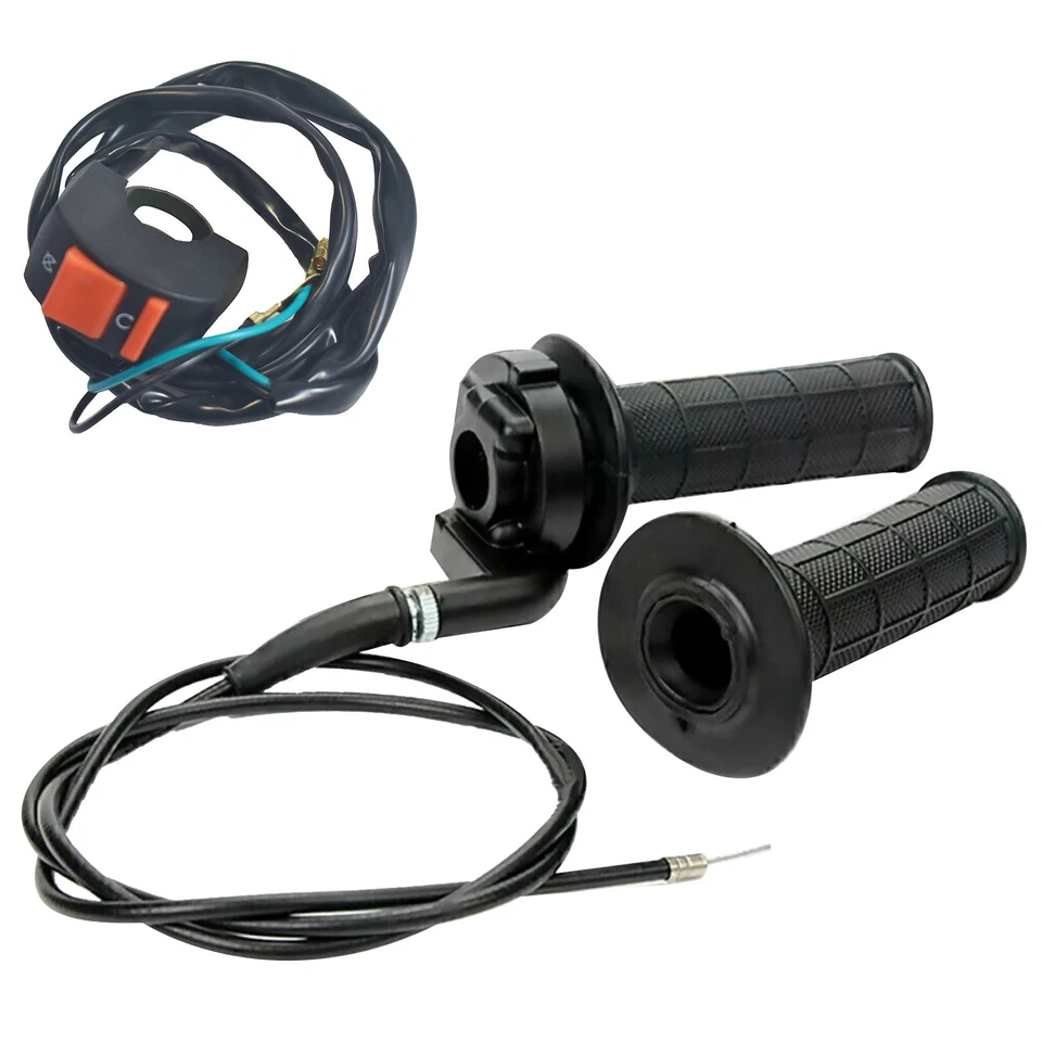 7/8" Throttle Grip Cable Assembly With ON OFF Switch For Baja Doodlebug MB165 - Image 3 of 4