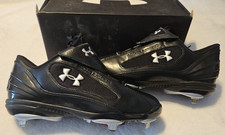 Under Armour 1097005-002 Metal Clutch Low ST Mens Baseball Cleats Black 8 NIB