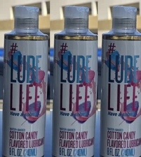 3xLubeLife Cotton Candy Flavored Water Based Lubricant -Sex Lube 8 Fl Oz  each