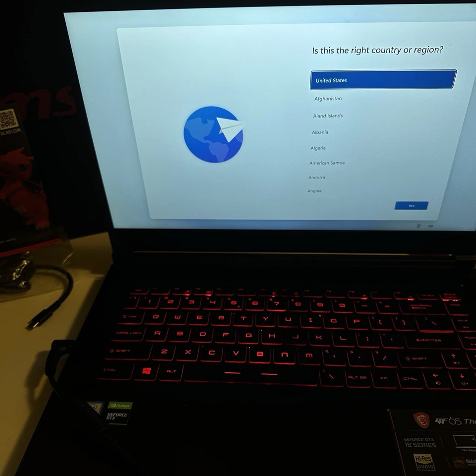 Portátil para juegos MSI GF65 delgado 9SD-837 ACTUALIZADO i7-9750H 32 GB 512 GB SSD GTX 1660Ti Foto 4 de 4