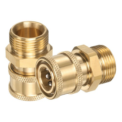 #ad #ad 2Pcs Pressure Washer Adapter 1 4quot; Female Quick Plug to M22 15mm Female Brass $20.72