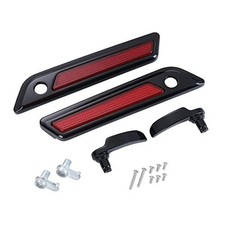 Latch Covers with Saddle Bag Lid Lifters, Saddlebag Latch Kit Fit for Black