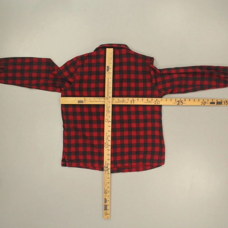 LL Bean Men's 2 Pc Flannel Pajama Size Medium Red Black Buffalo Check Christmas - Image 3 of 4
