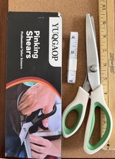 Pinking Shears /9 1/2 In NIB/tape Measure Included