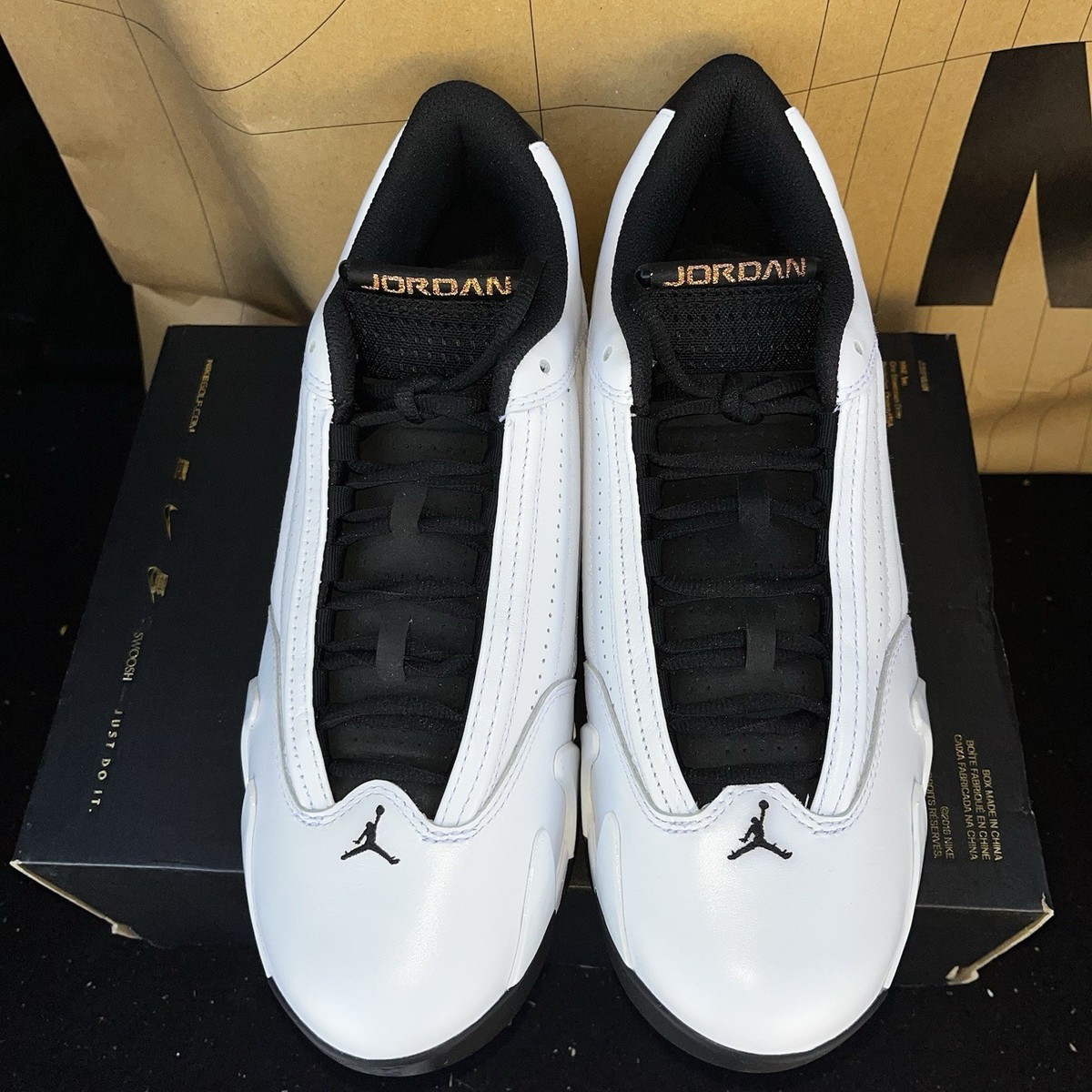 NEW Nike Air Jordan 14 Golf US Open White Copper NBY HV4813 100 Men Size 8 NEW Nike Air Jordan 14 Golf US Open White Copper NBY HV4813  main image 2